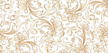 Soyut çiçek desenli klasik tasarım, modaya uygun tekstil, kitap kapağı, dijital arayüzler, baskı tasarım şablonları, düğün davetiyesi, web afişi için izole edilmiş beyaz arkaplan