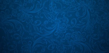 Vector Illustration Vintages süslemesiz çiçek deseni mavi arkaplan üzerinde dikişsiz tekstil duvar kağıdı, kitap kapakları, dijital arayüzler, baskı tasarım şablonları malzeme kartları davetiyesi