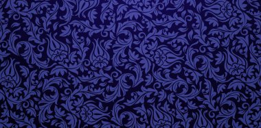 Dekoratif arkaplan çiçekleri için koyu mavi arkaplan desenli kusursuz desenler, duvar kağıtları, desenli dolgular, ağ sayfaları, yüzey dokuları, kitap kapakları, kumaş baskıları, tekstil fayansları kullanılabilir.