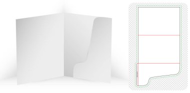 dosya dizini işi die cut şablonlar paketleme için 3d izole edilmiş beyaz arka plan, ürün bölümleri benzersiz tasarım, minimalist kavramsal kırtasiye ofisi