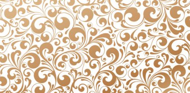 Kusursuz desenli girdaplar altın sarısı renkler, modaya uygun modern duvar kağıdı veya tekstil için izole edilmiş beyaz arkaplan, kitap kapağı baskısı, desenli dolgular, ağlar, yüzey dokusu.