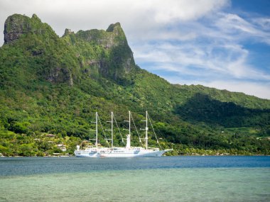 Tahiti adası doğa manzarası, Fransız Polinezyası