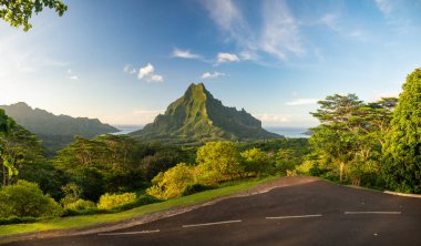 Tahiti adası doğa manzarası, Fransız Polinezyası