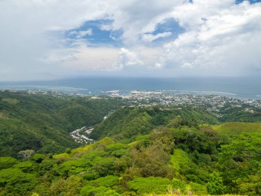 Tahiti adası doğa manzarası, Fransız Polinezyası