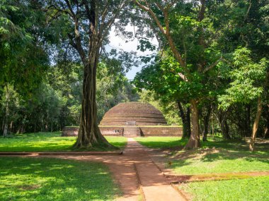 Sri Lanka, Seylan Adası - Pidurangala Tapınağı 'ndan Boodigaraya Harabeleri ve Sigirya Kayası' ndan Old Dageba