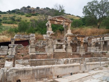 Ephesus,  Izmir province, Turkey - Summer 2024 : Roman city ruins from Ancient Greece clipart