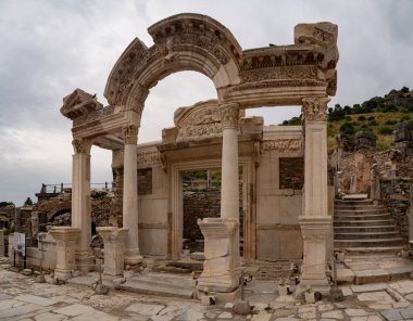 Ephesus,  Izmir province, Turkey - Summer 2024 : Roman city ruins from Ancient Greece clipart