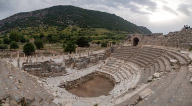 Ephesus,  Izmir province, Turkey - Summer 2024 : Roman city ruins from Ancient Greece clipart