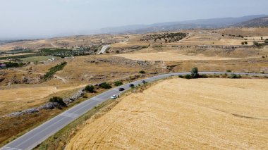 Pamukkale traverten terasları ve antik Yunan kenti Hierapolis, Türkiye
