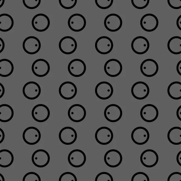 Vektorillustration Geometriskt Sömlöst Mönster Fasta Prickar Och Linjära Cirklar Rader — Stock vektor