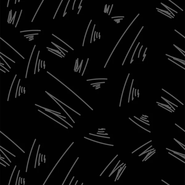Вектор Ручной Рисунок Монохромный Серый Черно Белый Бесшовный Узор Вылупляюсь — стоковый вектор