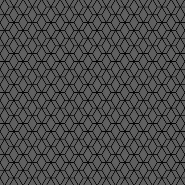 Vektorová Ilustrace Struktura Obrysového Šestiúhelníku Černobílý Šedý Geometrický Bezešvý Vzor — Stockový vektor