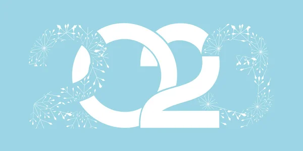 Ilustración Vectorial Feliz Nuevo Diseño Logotipo 2023 Años Patrón Copos — Archivo Imágenes Vectoriales