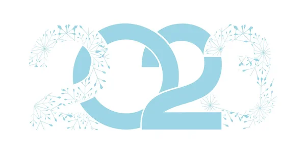 ベクトルイラスト ハッピーニュー2023年のロゴデザイン 雪片のパターン 2023年のタイポグラフィのロゴが入ったデザインテンプレート 2023年の新年のシンボルコレクション 水平の背景 — ストックベクタ