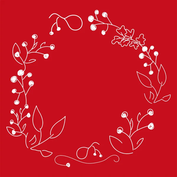 Vector Feliz Natal Feliz Ano Novo Fundo Floral Espaço Cópia Ilustrações De Stock Royalty-Free