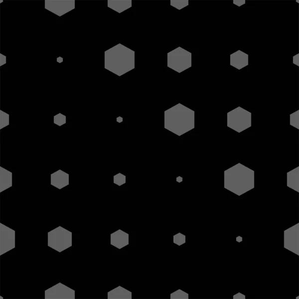 Illustration Vectorielle Texture Hexagonale Modèle Sans Couture Géométrique Gris Noir — Image vectorielle