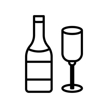 Vektör çizimi. Çizgi vuruşu simgeleri. Tatil sembolleri. Mutlu Noeller ve yeni yıl ikonları. Düzenlenebilir vektör grafikleri.