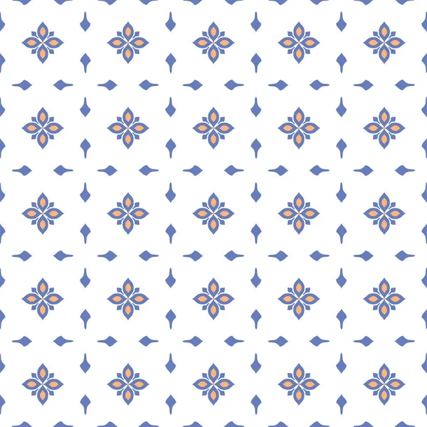 Vektor Nahtloses Mediterranes Geometrisches Muster Patchwork Stil Vorlage Talavera Portugiesisch — Stockvektor