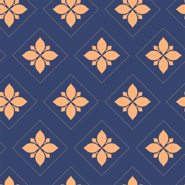 Vektör. Yama işi tarzında kusursuz Akdeniz geometrik deseni. Talavera şablonu. Portekiz Azulejo 'su. Türk dekorasyonu. Fas mozaiği. İspanyol porseleni. Seramik yemekler, halk süsleri..