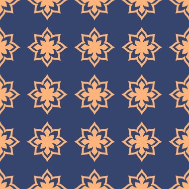 Vektör. Yama işi tarzında kusursuz Akdeniz geometrik deseni. Talavera şablonu. Portekiz Azulejo 'su. Türk dekorasyonu. Fas mozaiği. İspanyol porseleni. Seramik yemekler, halk süsleri..