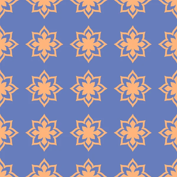 Vector Seamless Mediterranean Geometric Pattern Patchwork Style Talavera Template Portuguese — стоковый вектор