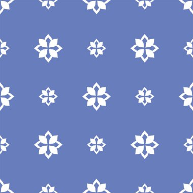 Vektör. Yama işi tarzında kusursuz Akdeniz geometrik deseni. Talavera şablonu. Portekiz Azulejo 'su. Türk dekorasyonu. Fas mozaiği. İspanyol porseleni. Seramik yemekler, halk süsleri..