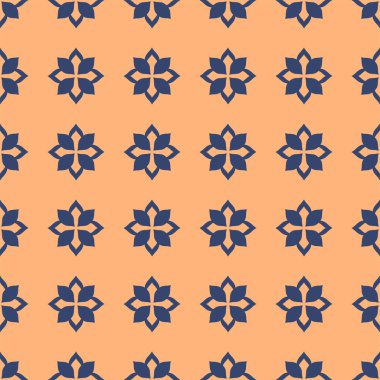 Vektör. Yama işi tarzında kusursuz Akdeniz geometrik deseni. Talavera şablonu. Portekiz Azulejo 'su. Türk dekorasyonu. Fas mozaiği. İspanyol porseleni. Seramik yemekler, halk süsleri..