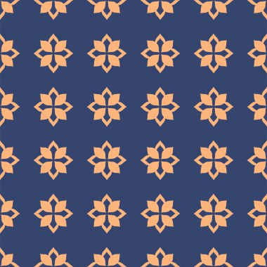 Vektör. Yama işi tarzında kusursuz Akdeniz geometrik deseni. Talavera şablonu. Portekiz Azulejo 'su. Türk dekorasyonu. Fas mozaiği. İspanyol porseleni. Seramik yemekler, halk süsleri..