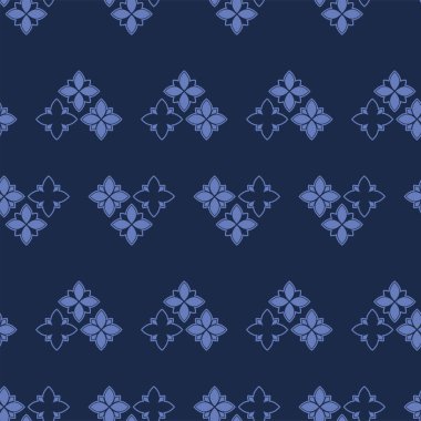 Vektör. Yama işi tarzında kusursuz Akdeniz geometrik deseni. Talavera şablonu. Portekiz Azulejo 'su. Türk dekorasyonu. Fas mozaiği. İspanyol porseleni. Seramik yemekler, halk süsleri..