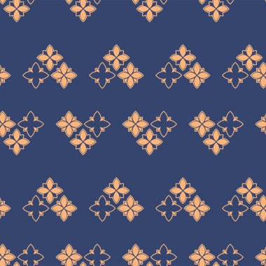 Vektör. Yama işi tarzında kusursuz Akdeniz geometrik deseni. Talavera şablonu. Portekiz Azulejo 'su. Türk dekorasyonu. Fas mozaiği. İspanyol porseleni. Seramik yemekler, halk süsleri..