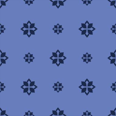 Vektör. Yama işi tarzında kusursuz Akdeniz geometrik deseni. Talavera şablonu. Portekiz Azulejo 'su. Türk dekorasyonu. Fas mozaiği. İspanyol porseleni. Seramik yemekler, halk süsleri..