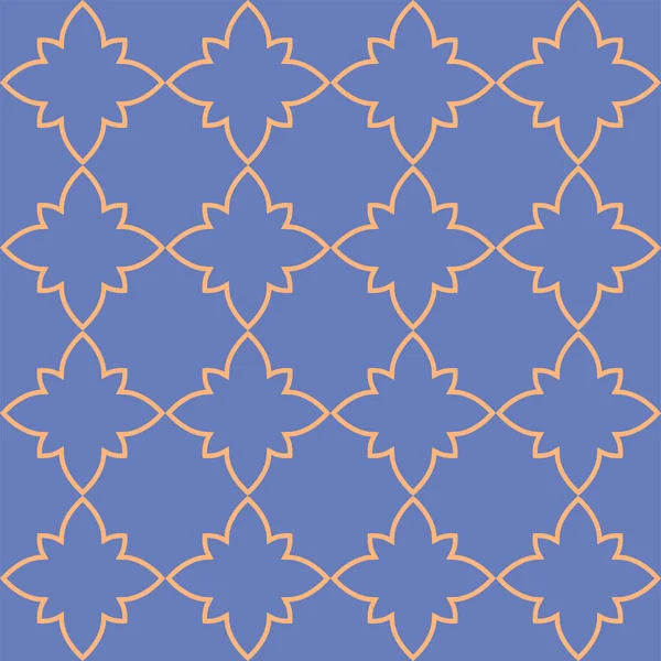 Vector Naadloos Mediterraan Geometrisch Patroon Sierstalen Talavera Sjabloon Portugese Azulejo — Stockvector