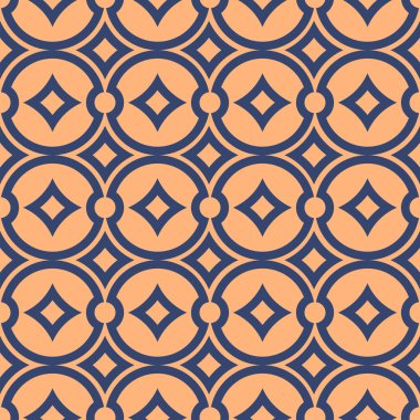 Vektör. Kusursuz Akdeniz geometrik deseni, süs eşyası örnekleri. Talavera şablonu. Portekiz Azulejo 'su. Türk dekorasyonu. Fas mozaiği. İspanyol porseleni. Seramik yemekler, halk süsleri..