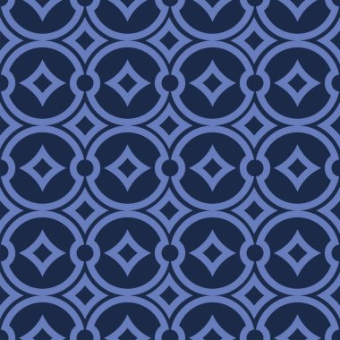 Vektör. Kusursuz Akdeniz geometrik deseni, süs eşyası örnekleri. Talavera şablonu. Portekiz Azulejo 'su. Türk dekorasyonu. Fas mozaiği. İspanyol porseleni. Seramik yemekler, halk süsleri..