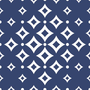 Vektör. Kusursuz Akdeniz geometrik deseni, süs eşyası örnekleri. Talavera şablonu. Portekiz Azulejo 'su. Türk dekorasyonu. Fas mozaiği. İspanyol porseleni. Seramik yemekler, halk süsleri..