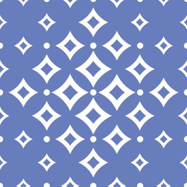 Vektör. Kusursuz Akdeniz geometrik deseni, süs eşyası örnekleri. Talavera şablonu. Portekiz Azulejo 'su. Türk dekorasyonu. Fas mozaiği. İspanyol porseleni. Seramik yemekler, halk süsleri..