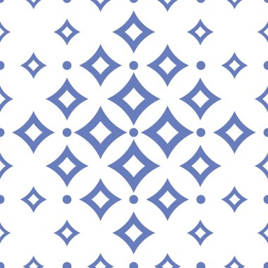 Vektör. Kusursuz Akdeniz geometrik deseni, süs eşyası örnekleri. Talavera şablonu. Portekiz Azulejo 'su. Türk dekorasyonu. Fas mozaiği. İspanyol porseleni. Seramik yemekler, halk süsleri..