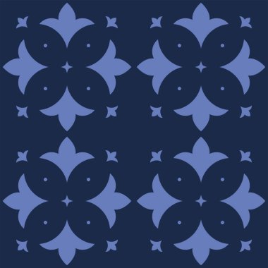 Vektör. Kusursuz Akdeniz geometrik deseni, süs eşyası örnekleri. Talavera şablonu. Portekiz Azulejo 'su. Türk dekorasyonu. Fas mozaiği. İspanyol porseleni. Seramik yemekler, halk süsleri..