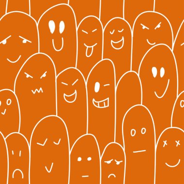 Vektör. Renkli kontrastsız desen. Korkunç kötü cadılar bayramı geçmişi. Çizgi film tarzında el çizimi hayaletler. Tekrar eden duvar kâğıdı, çizim. Hediye paketi tasarımı, hediye kağıdı. Mutlu Cadılar Bayramı.