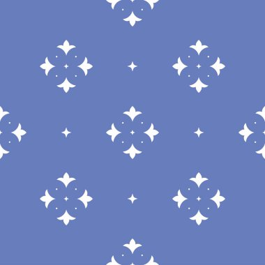 Vektör. Kusursuz Akdeniz geometrik deseni, süs eşyası örnekleri. Talavera şablonu. Portekiz Azulejo 'su. Türk dekorasyonu. Fas mozaiği. İspanyol porseleni. Seramik yemekler, halk süsleri..