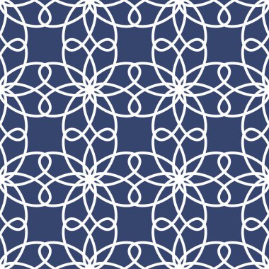 Vektör. Kusursuz Akdeniz geometrik deseni, süs eşyası örnekleri. Talavera şablonu. Portekiz Azulejo 'su. Türk dekorasyonu. Fas mozaiği. İspanyol porseleni. Seramik yemekler, halk süsleri..