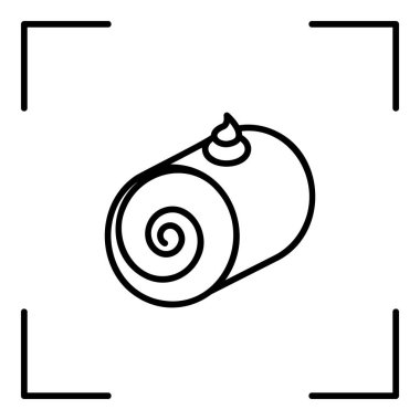 Vektör çizimi. Bir dizi kontur simgesi. Tatlıların ve tatlı yemeklerin çizgi simgeleri. Şekerleme simgesi seti, düzenlenebilir vuruş.