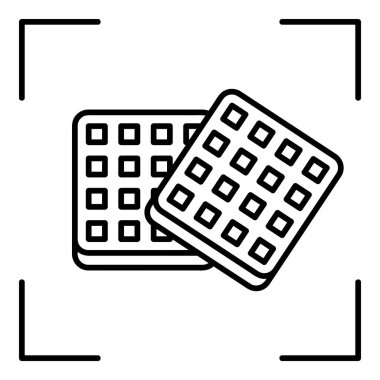 Vektör çizimi. Bir dizi kontur simgesi. Tatlıların ve tatlı yemeklerin çizgi simgeleri. Şekerleme simgesi seti, düzenlenebilir vuruş.