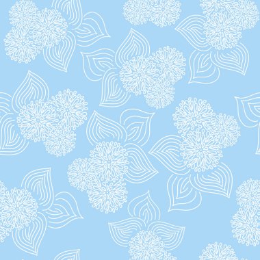 Vektör. Çiçekler ve yapraklarla el çizimi, kusursuz desen. Botanik baskılar yüzey dokuları, duvar kağıdı, desen dolguları, web sayfası arkaplanı, hediye paketi, tekstil için kullanılabilir.