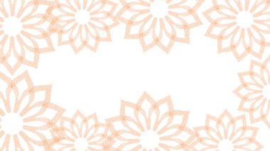 Vektör. Elle çizilmiş delinmiş desenler Papel Picado. Ulusal İspanyol Mirası Ayı. Yazı için fotokopi alanı olan çiçekli arka plan, web afişi, poster, kapak, su sıçratma, sosyal ağ. Çizgi çizimi.