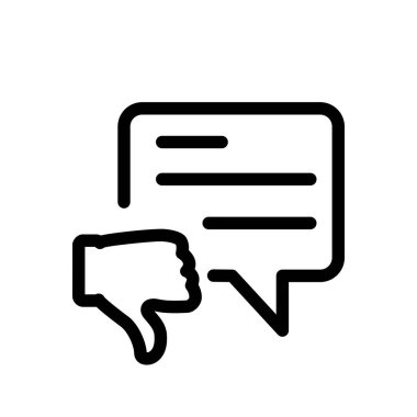 Vektör grafikleri. SEO pazarlama, analitik, reklam, iş ikonu. Doğrusal simge, geri bildirim düğmesi. Geribildirim, ileti simgesi ve başparmak yukarı gibi doğrusal simgeler.