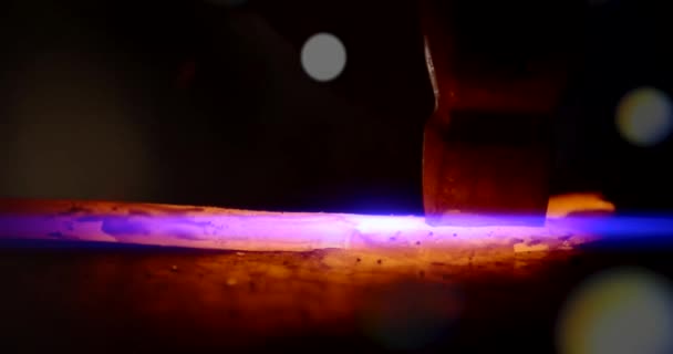 Sparks Welding Metal Construction Site High Quality Photo — Stock Video