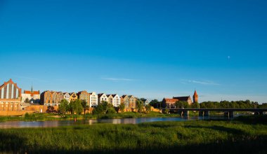 panorama of the city of malbork poland europe