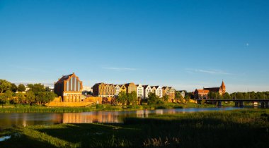 panorama of the city of malbork poland europe