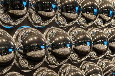 ayna topları arkaplan parlak yansıması